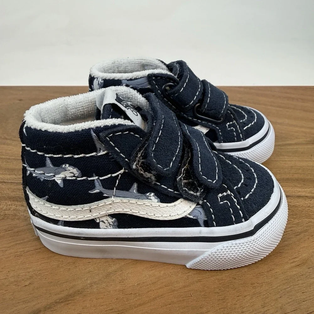 New Infant Baby Little Kids Vans Old Skool Sk8-Mid Reissue Sneakers Shoes‎ Sz 2